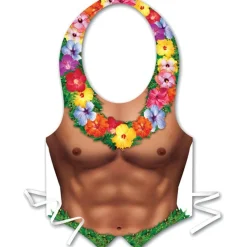 Party Delights Plastic Hula Hunk Vest< Instant Outfits
