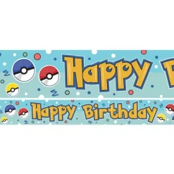 Party Delights Pokemon Style Paper Banners - 1M (3Pk)< Banners