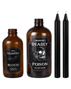 Potion Label Jars Candle Holders (2Pk)<Party Delights New