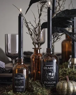 Potion Label Jars Candle Holders (2Pk)<Party Delights New