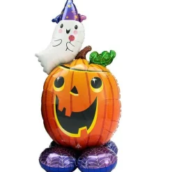 Pumpkin & Ghost Airloonz Balloon - 56"<Party Delights