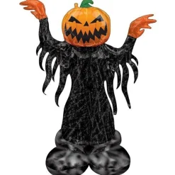 Pumpkin Head Ghost Airloonz Balloon - 53"<Party Delights Sale