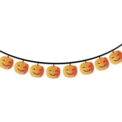 Party Delights Pumpkin Paper Garland - 3M< Hanging Decorations
