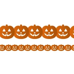 Party Delights Pumpkin Tissue Paper Garland - 3M< Hanging Decorations