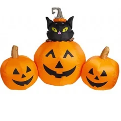 Pumpkins With Black Cat - 1.8M<Party Delights Discount
