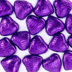 Party Delights Purple Foil Chocolate Hearts X20< Chocolates