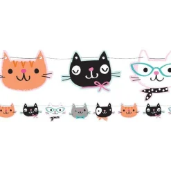 Party Delights Purr-Fect Party Shaped Paper Banner - 1.7M< Banners