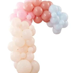 Party Delights Rainbow Balloon Arch Backdrop - 75 Balloons< Arches & Clouds