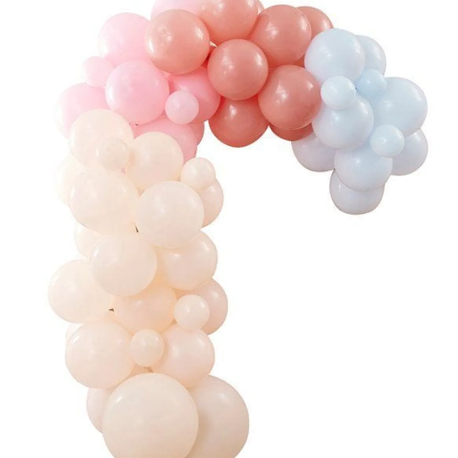 Party Delights Rainbow Balloon Arch Backdrop - 75 Balloons< Arches & Clouds