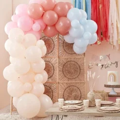 Party Delights Rainbow Balloon Arch Backdrop - 75 Balloons< Arches & Clouds