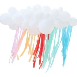 Party Delights Rainbow Balloon Cloud Backdrop Kit - 40 Balloons< Arches & Clouds