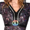 Party Delights Rainbow Peace Sign Necklace< Costume Props