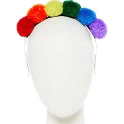 Party Delights Rainbow Pompom Headband< Hats & Headwear