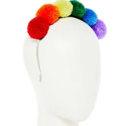 Party Delights Rainbow Pompom Headband< Hats & Headwear