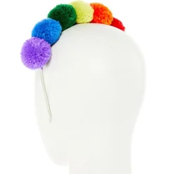 Party Delights Rainbow Pompom Headband< Hats & Headwear