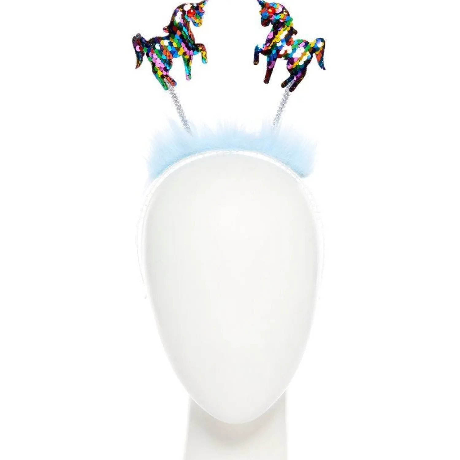 Party Delights Rainbow Unicorn Sequin Headband< Hats & Headwear