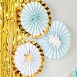 Party Delights Ready To Pop Paper Fan Kit - 30Cm (3Pk)< Hanging Decorations