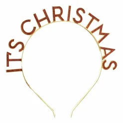 Red & Gold It's Christmas Metal Headband<Party Delights Outlet