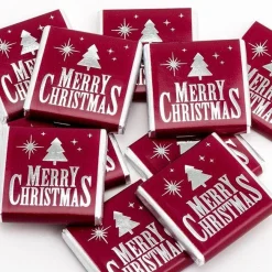 Party Delights Red & Silver Merry Christmas Chocolate Neapolitans X50< Chocolates