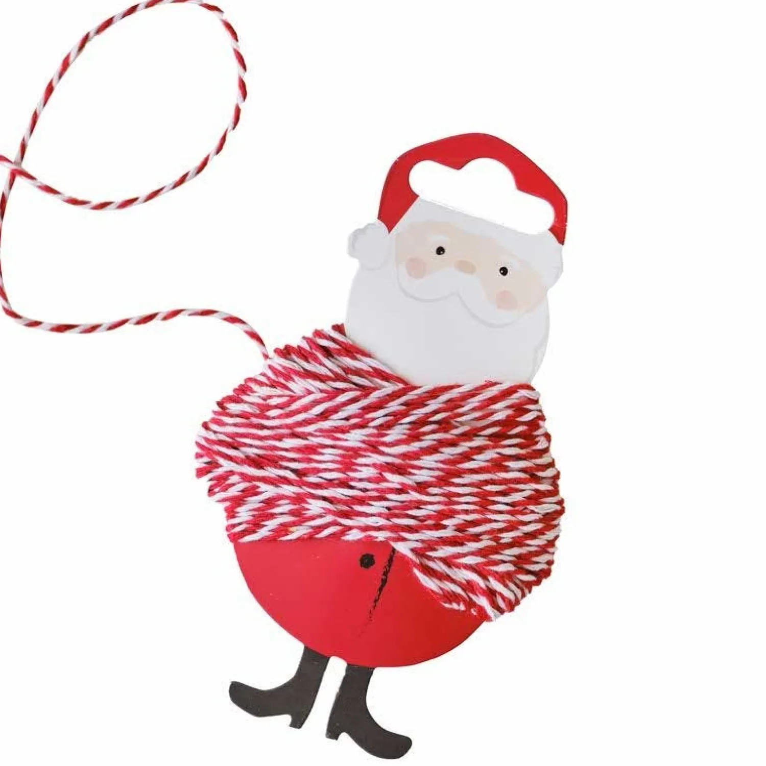 Red & White Christmas Twine - 10M<Party Delights Outlet