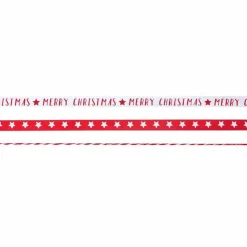 Red & White Merry Christmas Ribbon Kit - 10M<Party Delights Clearance