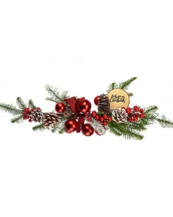 Red Berry And Pine Foliage Swag - 57Cm<Party Delights Clearance