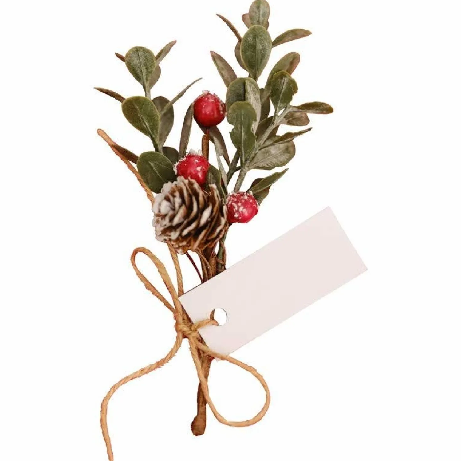 Red Berry Sprig Place Card Holders - 15Cm (6Pk)<Party Delights Clearance