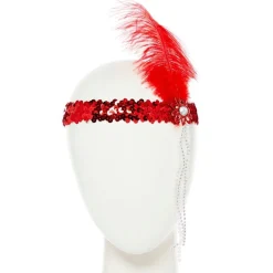 Party Delights Red Flapper Headband< Hats & Headwear