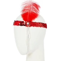 Party Delights Red Flapper Headband< Hats & Headwear