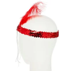 Party Delights Red Flapper Headband< Hats & Headwear