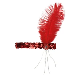 Party Delights Red Flapper Headband< Hats & Headwear