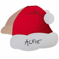Red Foil Santa Hat Place Cards - 7Cm (10Pk)<Party Delights Discount