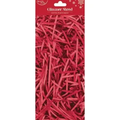 Red Glimmer Shredded Tissue Paper (20G Pack)<Party Delights Online