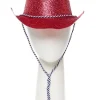 Party Delights Red Glitter Cowboy Hat< Hats & Headwear