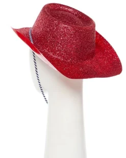 Party Delights Red Glitter Cowboy Hat< Hats & Headwear