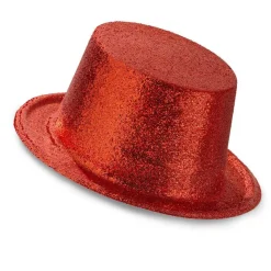 Party Delights Red Glitter Top Hat< Hats & Headwear