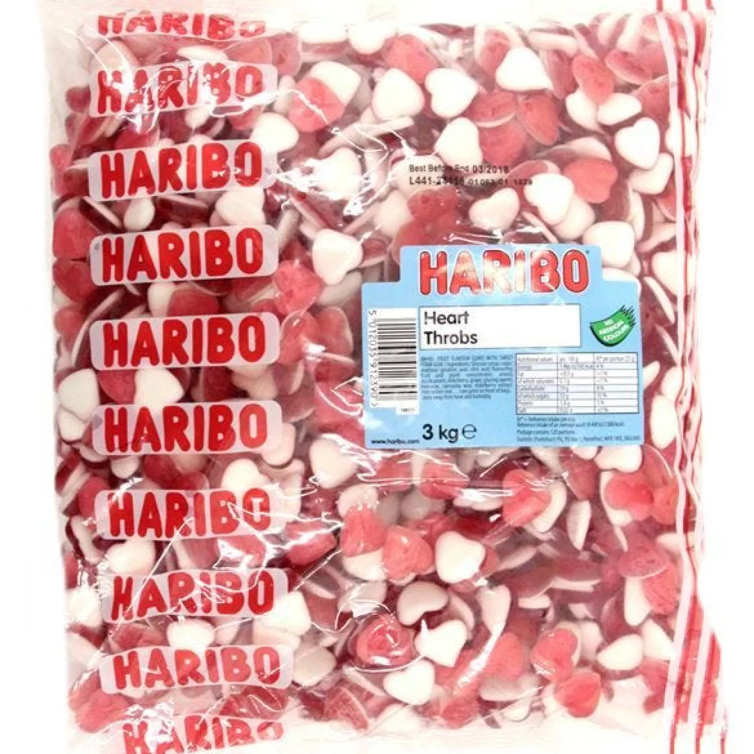 Party Delights Red Heart Throbs - 3Kg< Sweets