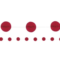 Party Delights Red Honeycomb Garland Decoration - 2.1M< Hanging Decorations