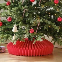 Red Paper Honeycomb Tree Skirt - 50Cm<Party Delights Hot