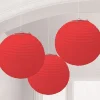 Party Delights Red Paper Lantern Decorations - 24Cm (3Pk)< Hanging Decorations