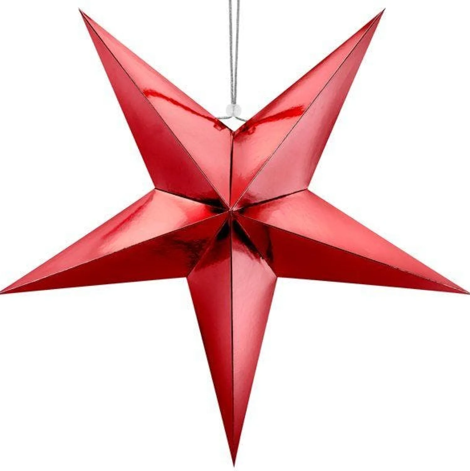 Red Paper Star Hanging Decoration - 70Cm<Party Delights Discount