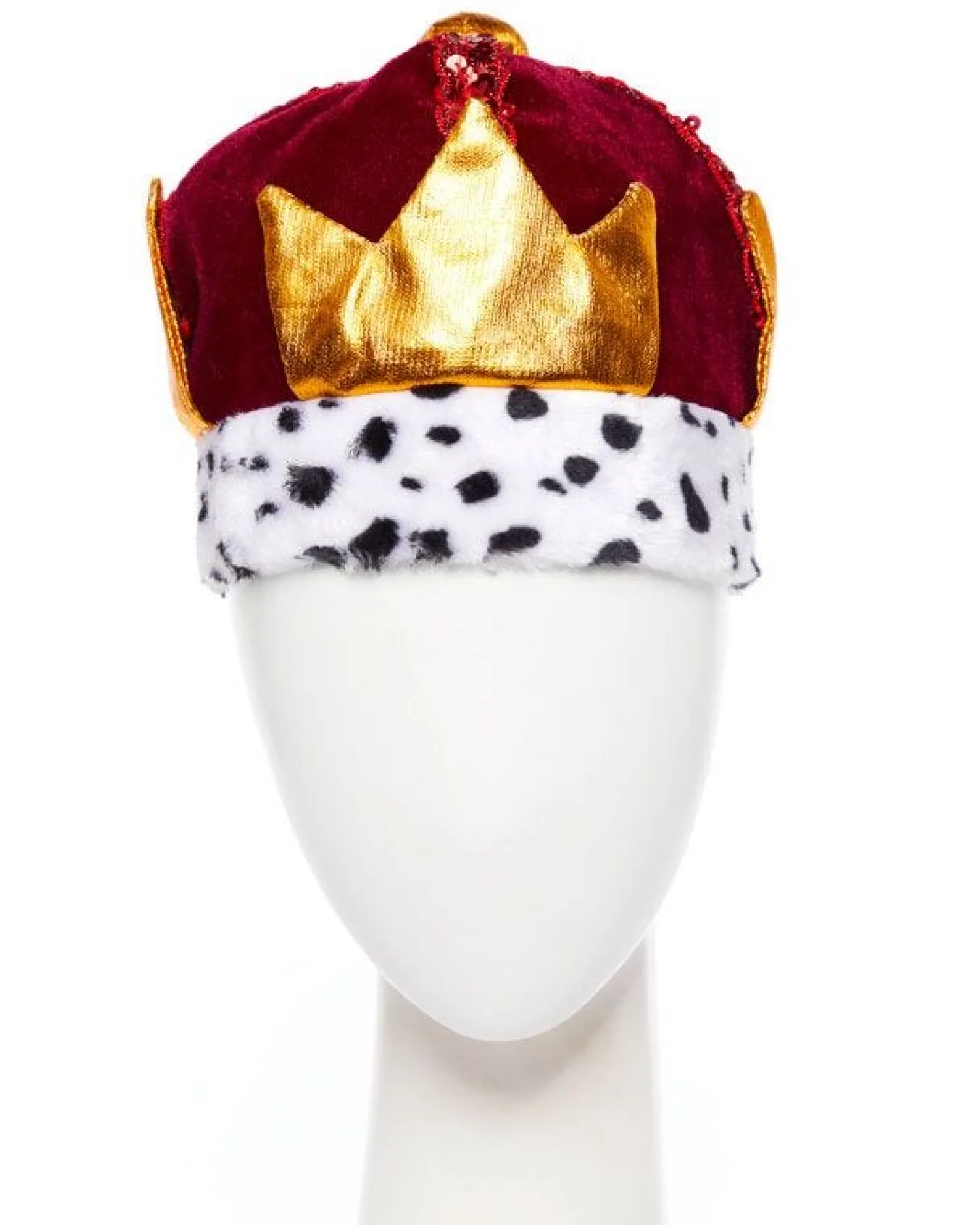 Party Delights Red Plush King's Crown< Hats & Headwear