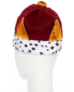 Party Delights Red Plush King's Crown< Hats & Headwear
