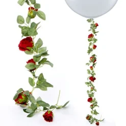 Party Delights Red Rose Garland - 1.75M< Hanging Decorations