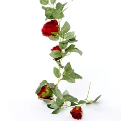 Party Delights Red Rose Garland - 1.75M< Hanging Decorations