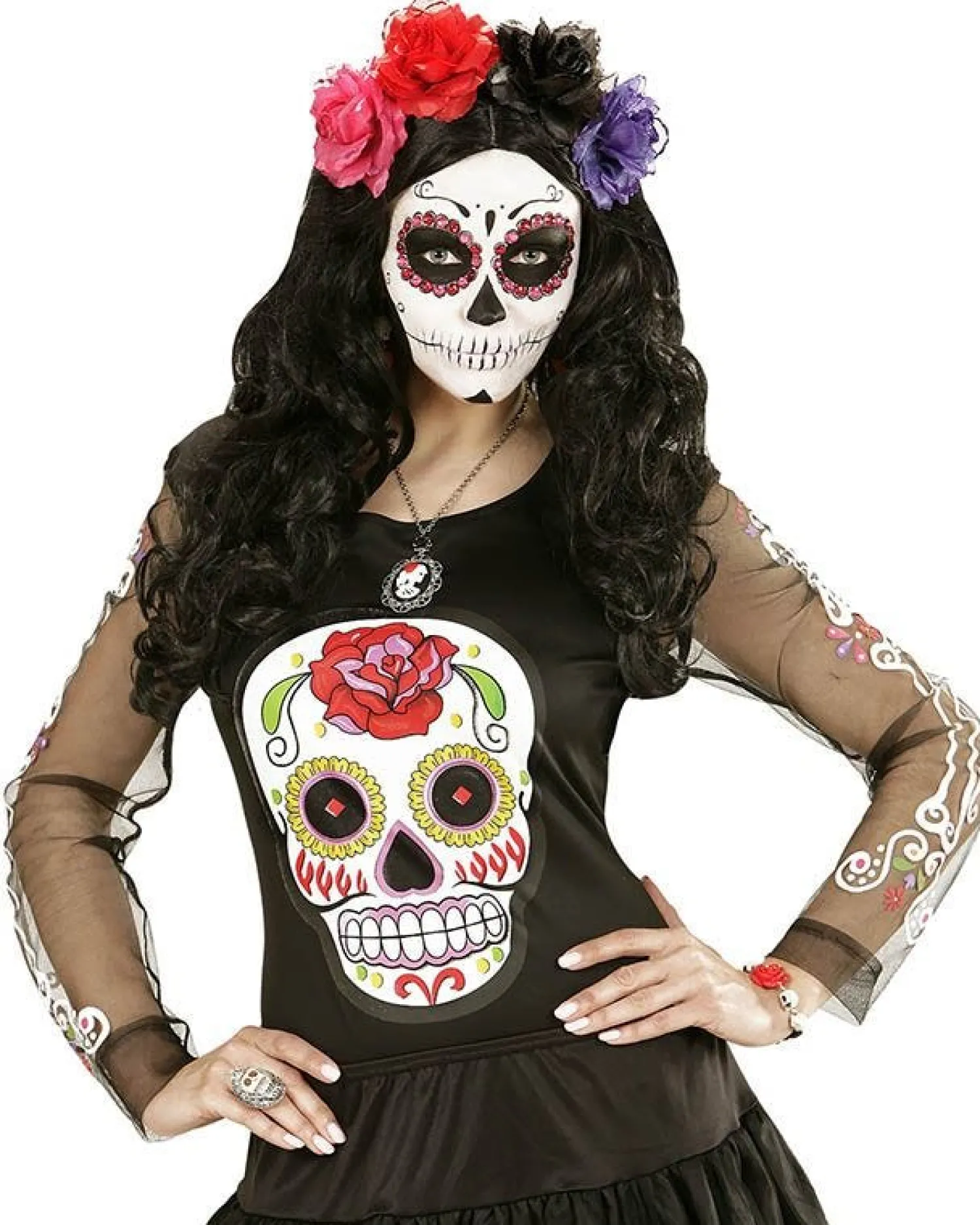 Red Rose Hair Clip With Glitter<Party Delights Best