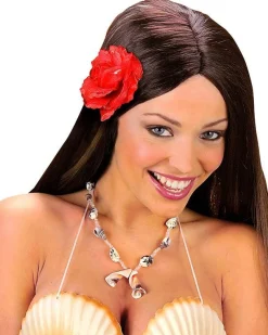 Red Rose Hair Clip With Glitter<Party Delights Best