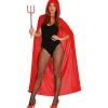 Red Velvet Hooded Cape - Adult<Party Delights Online