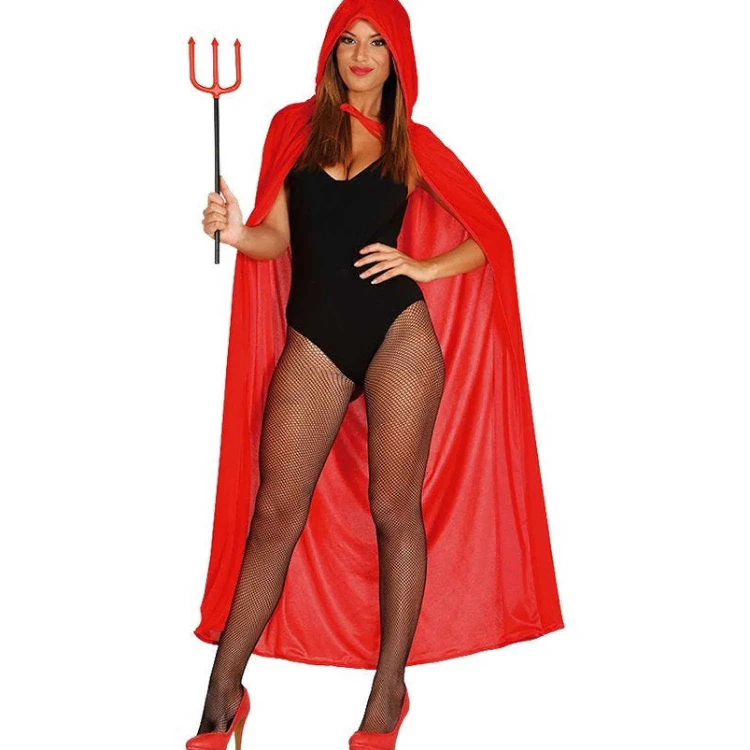 Red Velvet Hooded Cape - Adult<Party Delights Online