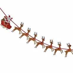 Party Delights Reindeer & Santa Sleigh Christmas Bunting - 1.8M< Bunting